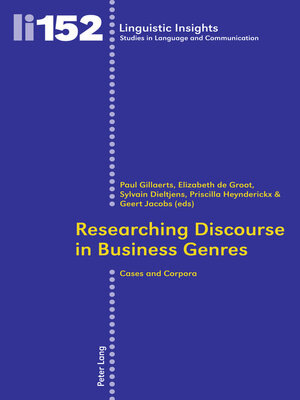 cover image of Researching Discourse in Business Genres